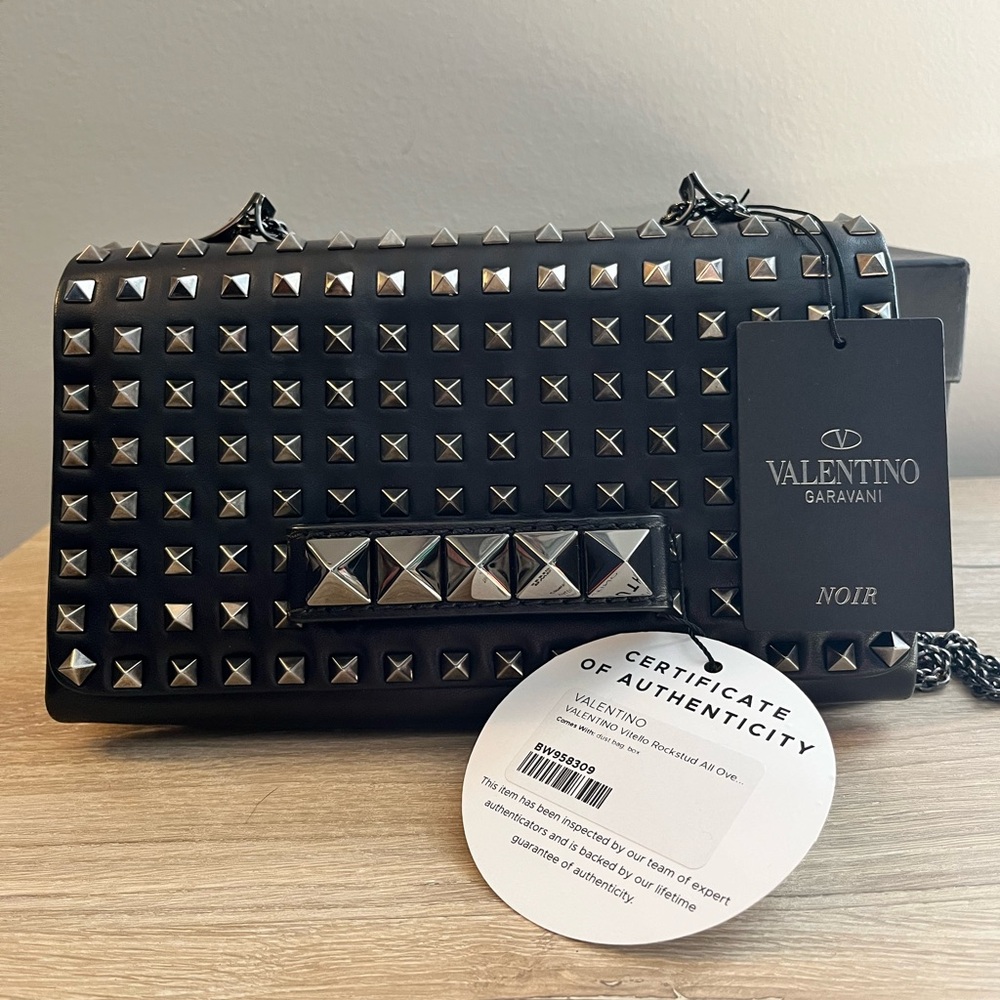 Valentino VaVa Voom Studded Shoulder/Crossbody Bag
